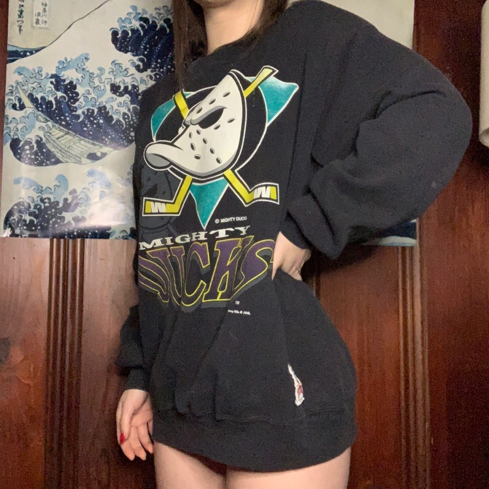 Authentic mighty ducks crew neck